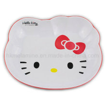 Zwei Tone Melamin Platte mit hallo Kitty Logo (PT7102)